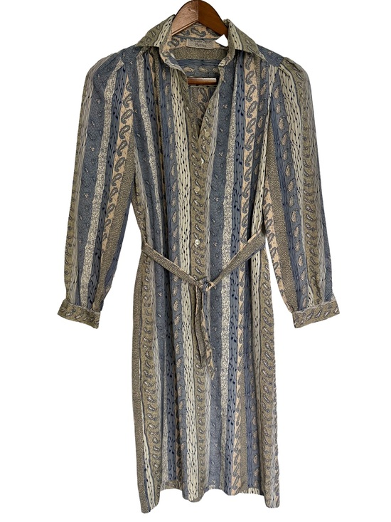Shrader Sport Petites Dresses & Skirts - 1970’s Schrader Sport Petite Dress Paisley Print Belt Pockets Collar Vintage